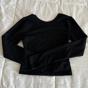 Edikted Black Long-Sleeve Short Tee